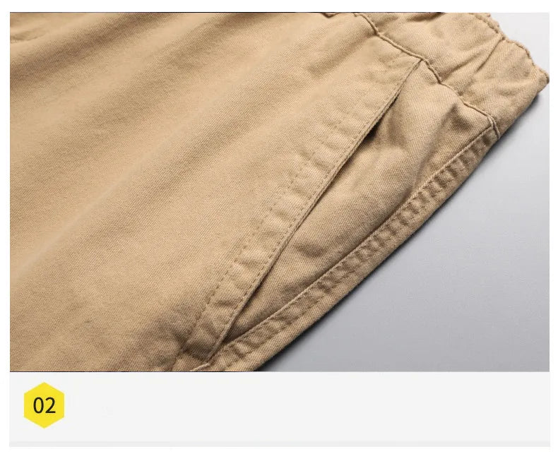 Men's Loose Tactical Cotton Cargo Pants – Relaxed Fit with Pockets - 3KDyn